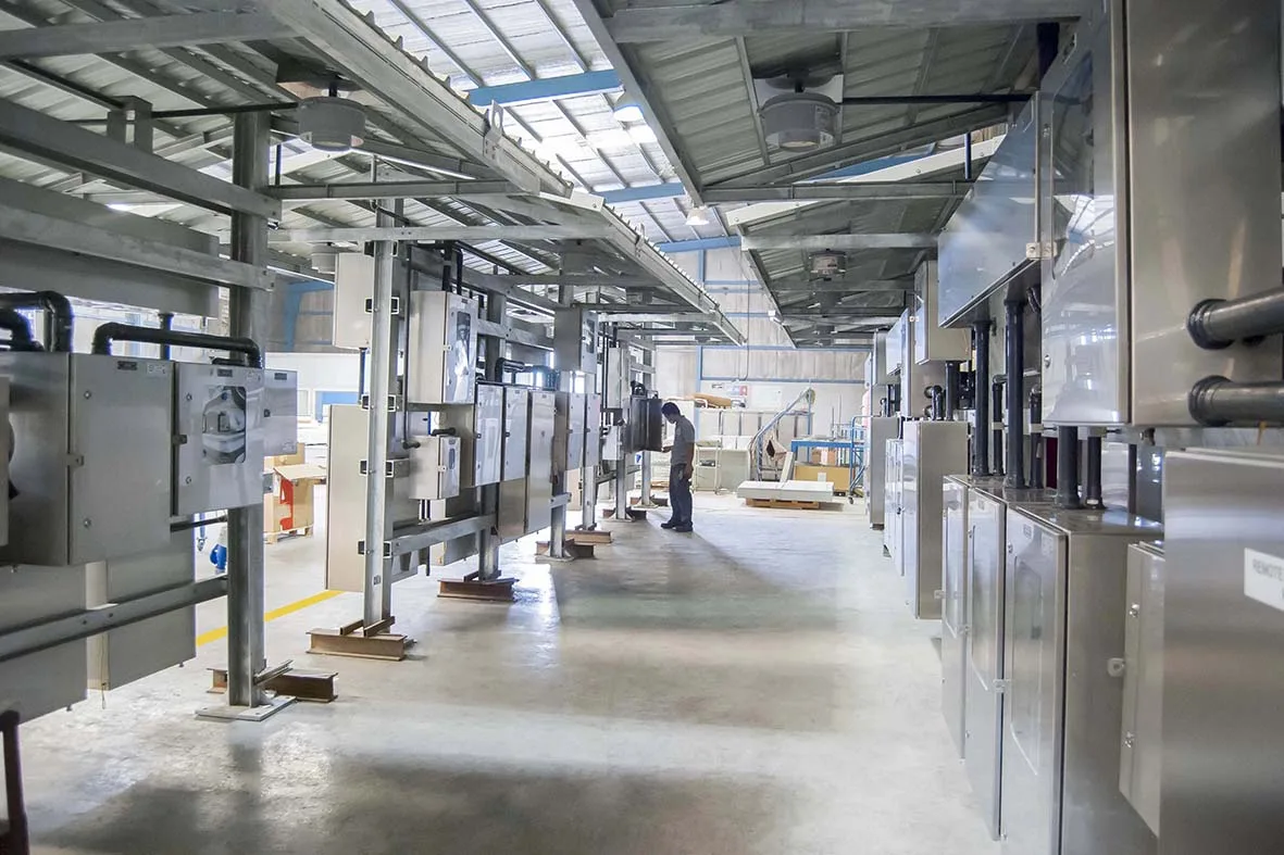 Corrosion resistant switch rack for petrochemical and refinery applications