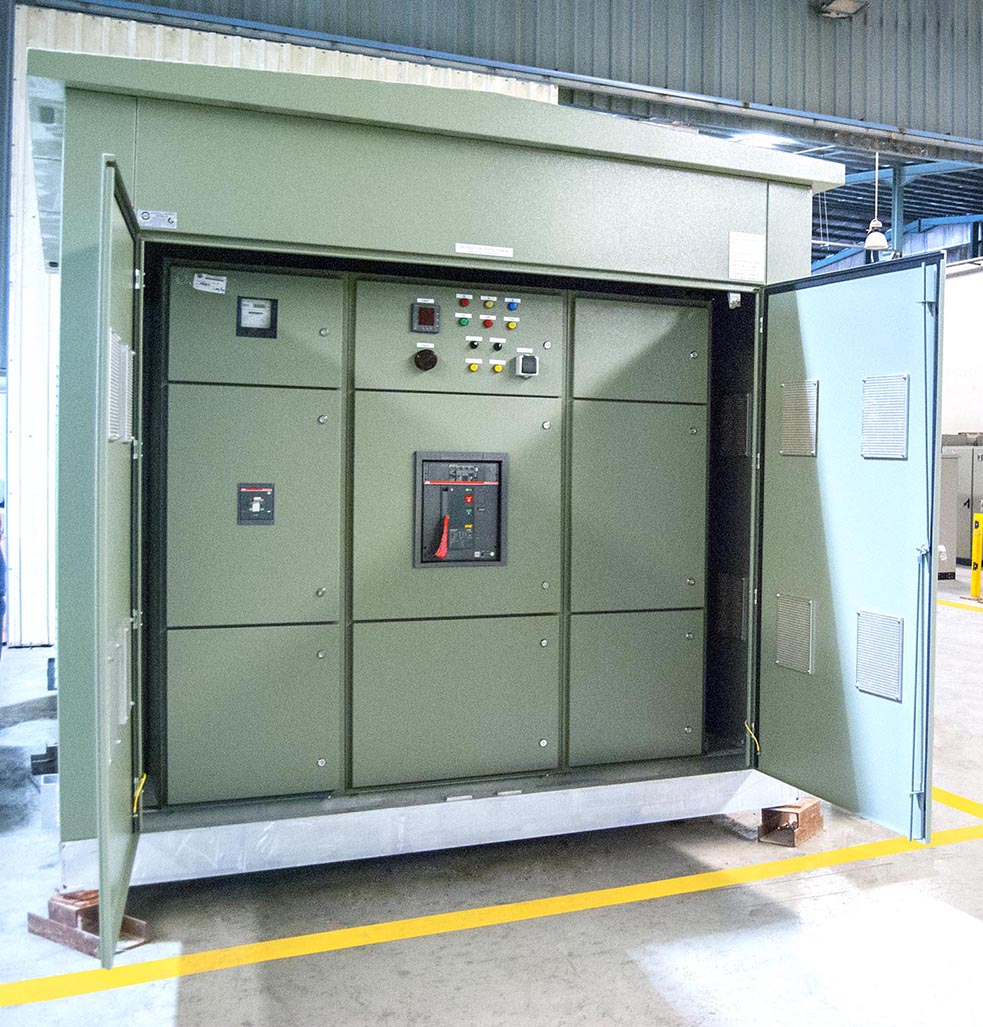 low voltage switchboard and package substation manufactured by EAMFCO in Saudi Arabia