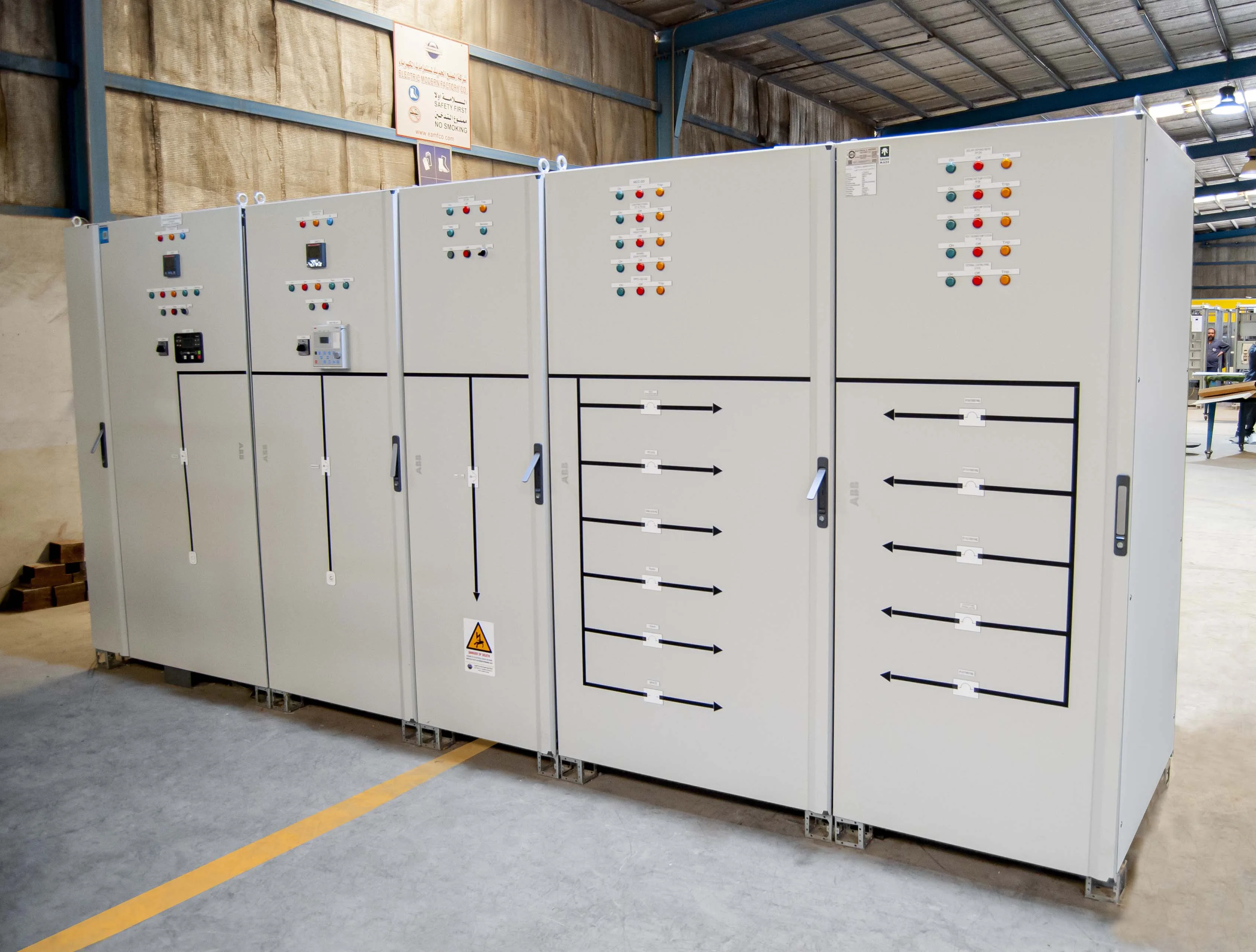 Low voltage switchboard and MCC for water pump control in an NWC project